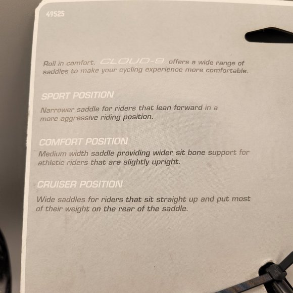 Cloud 9 Sunlite Bicycle Seat Cruiser Air Saddle Wide Black Unisex - Picture 8 of 10